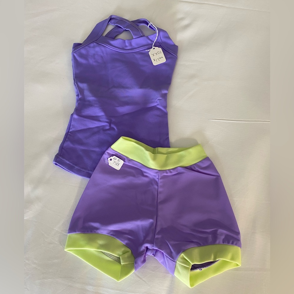 New, Lavender & Lime Children’s Short & Tank Set 💜